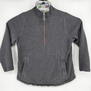 Carbon2Cobalt Pullover Mens Large Gray Half Zip Sweater Fleece Lined Warm Casual